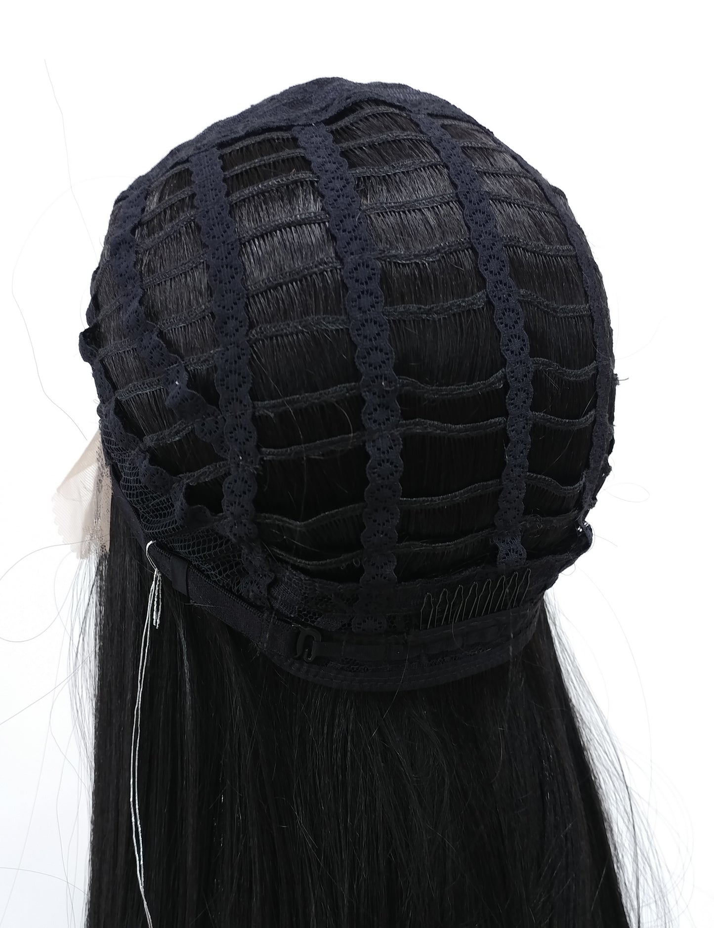 HD Lace Front Side Part Long Straight Black Heat Resistant Wig 40 Inch [Rayven-1B]